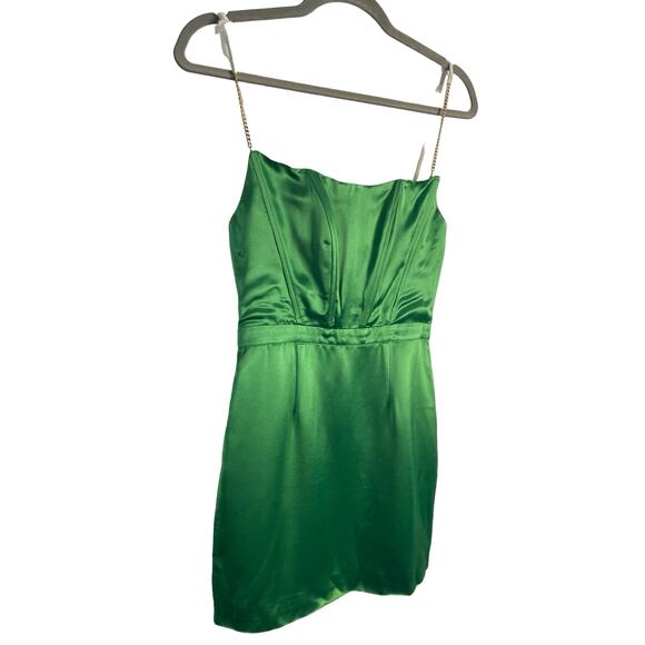 Retrofete Easton Mini Dress Satin Gold Straps Party Hoco Statement Cocktail XS - Picture 6 of 14